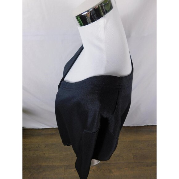 Roaman's Cardigan Womens Black Lace Hem Button Front Long Sleeve Made in USA - Picture 6 of 11